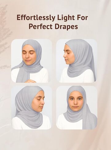 وشاح حجاب شيفون فاخر من VOILE CHIC للنساء - صنع في تركيا - وشاح رأس إسلامي للمسلمين in Kuwait