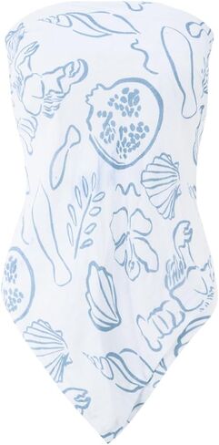 Almere Womens Printed Adjustable Tie Style Bandana Top in Saudi Arabia