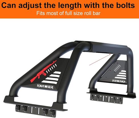 R13 Roll Bar for Mid Size Pickup Truck, Adjustable Chase Rack Sport Bar Compatible with Tacoma/Gladiator/Frontier/Canyon/Ranger/Colorado,Light Mounts in Kuwait