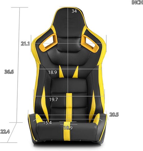 ModifyStreet Universal PVC Leather Reclinable Black Racing Seats Right Left [VIPER-Series] in Saudi Arabia