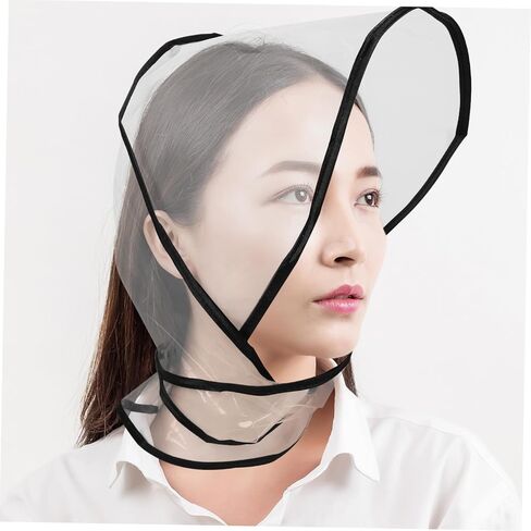 2pcs نساء محرك مقبس أمطار واضح مع حامي قبعة قبعة بلاستيكية خفيفة الوزن لتصفيفة الشعر لتصفيفة الشعر قبعات المطر الأنيقة للاستخدام اليومي والسفر in Kuwait
