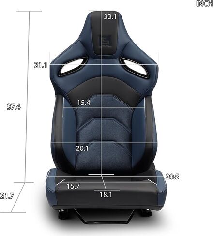 ModifyStreet [سلسلة Dark Knight] أسود+حمراء PVC مقاعد سباقات رياضية قابلة للرياضة زوج مع شريط التمرير اليسار/اليمين in Kuwait