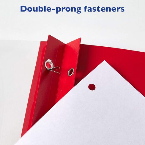 Avery Durable Clear Front Report Covers, 3 Double-Prong Fasteners, Holds up to 25 Sheets, 25 Blue Covers (47961) in Saudi Arabia