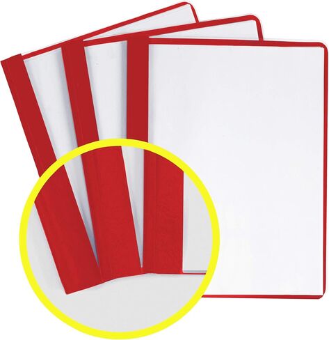 Avery Durable Clear Front Report Covers, 3 Double-Prong Fasteners, Holds up to 25 Sheets, 25 Blue Covers (47961) in Saudi Arabia