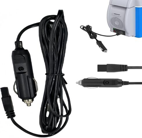 12V DC 2m Car Charger Extension Cable for Cool Box/Mini Fridge, 2 Pin Plug Replacement Power Cord, for Portable Equipment Power Supply Cable in Kuwait