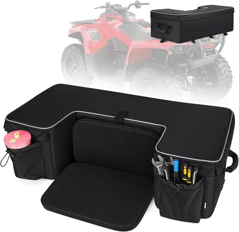 حقيبة تخزين Benlari ATV 61L مقاوم للماء 4 Wheeler Cargo Bage وسادة سميكة قابلة للإزالة ATV حقيبة تروس المقعد الخلفي للركاب متوافق مع Polaris Sportsman Scrambler Fourstrax Outlander in Saudi Arabia