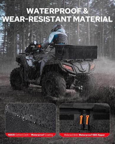 حقيبة تخزين Benlari ATV 61L مقاوم للماء 4 Wheeler Cargo Bage وسادة سميكة قابلة للإزالة ATV حقيبة تروس المقعد الخلفي للركاب متوافق مع Polaris Sportsman Scrambler Fourstrax Outlander in Saudi Arabia