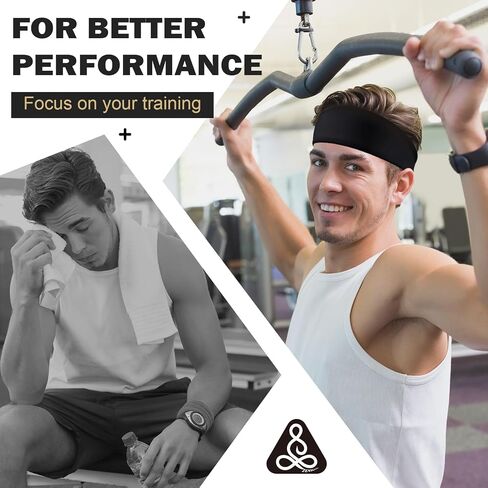 Zensoul Sports Housps for Men ، عصابات العرق ، العصابات ، رجال ، رطوبة فتكينج تمرين ، وعصابة العرق ، والرجال ، للركض ، وكرة السلة ، وركوب الدراجات ، وكرة القدم ، واليوغا ، والتمرين (4 عبوات) in Saudi Arabia