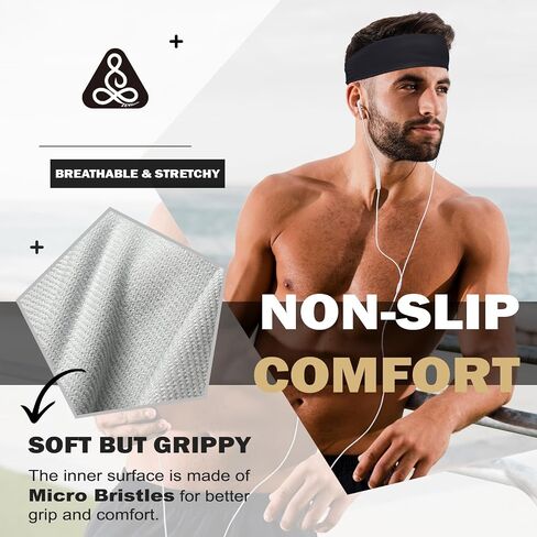 Zensoul Sports Housps for Men ، عصابات العرق ، العصابات ، رجال ، رطوبة فتكينج تمرين ، وعصابة العرق ، والرجال ، للركض ، وكرة السلة ، وركوب الدراجات ، وكرة القدم ، واليوغا ، والتمرين (4 عبوات) in Saudi Arabia