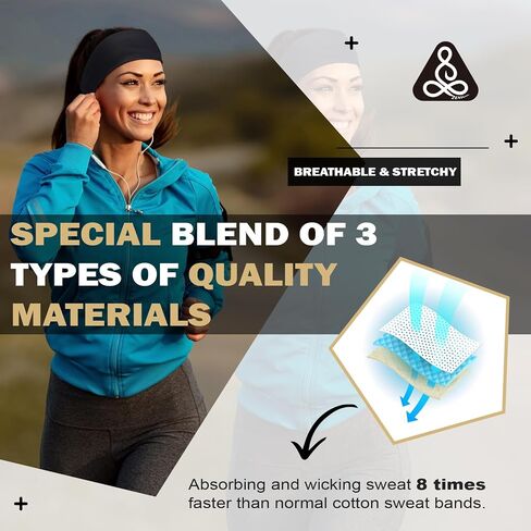 Zensoul Sports Housps for Men ، عصابات العرق ، العصابات ، رجال ، رطوبة فتكينج تمرين ، وعصابة العرق ، والرجال ، للركض ، وكرة السلة ، وركوب الدراجات ، وكرة القدم ، واليوغا ، والتمرين (4 عبوات) in Saudi Arabia