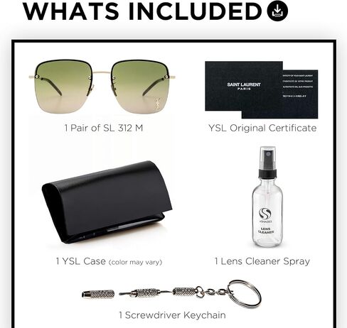 نظارات شمسية SAINT LAURENT SL 312 M مربعة الشكل + مجموعة من النظارات الفاخرة eSHADES in Saudi Arabia