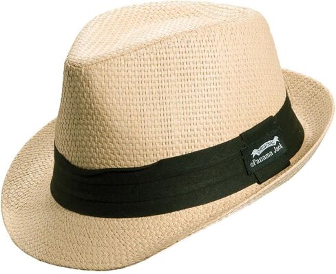 Panama Jack Solid Ribbon Fedora Hat with Black Band in Saudi Arabia