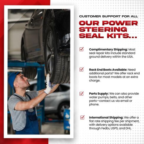 Power Steering Seals - Precision Fit Power Steering Gearbox Seal Kit | O-Ring And Sealing Kit for Dodge Ram 1500 2500 3500 1994-2001 | Complete Steering Parts Seal Replacement in Kuwait