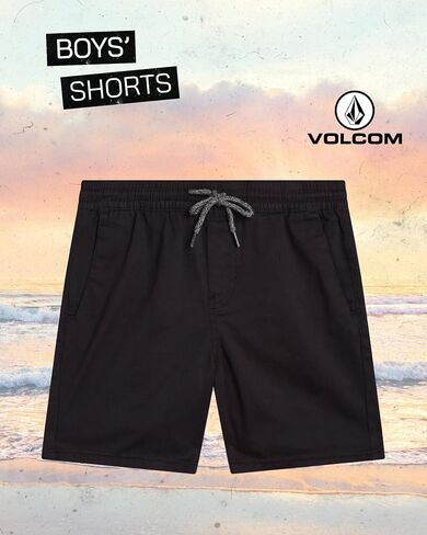 شورت Volcom Boys - سحب أمامي مسطح على شورت الصين للبنين - الجولف الموحد غير الرسمي مع خصص DrawCord in Saudi Arabia