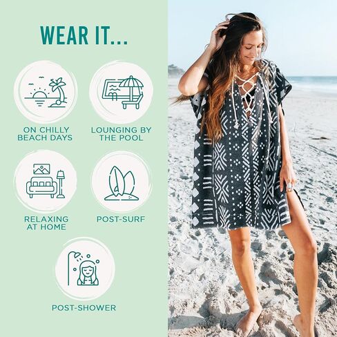 Sand Cloud Beach Cover Up for Women - Bathing Suit & Swimsuit Cover-Up Womens Poncho with Comfortable Fit for Post Swim in Saudi Arabia