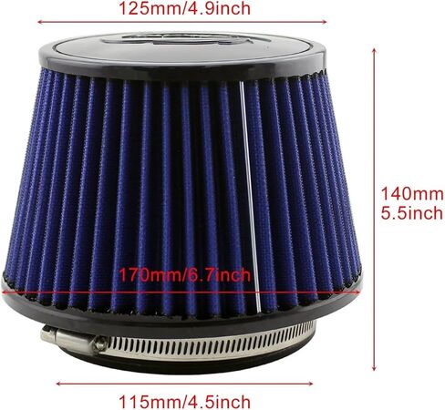 Air Filter Performance Cold Comply Systems Racing Sport Cone Filters 115mm (115mm-Red) in Kuwait