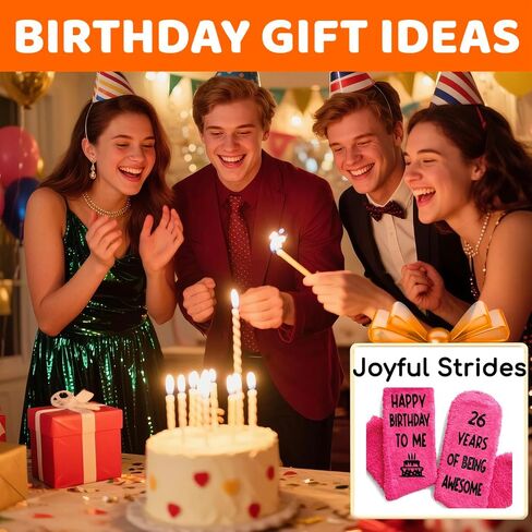 HAPPYPOP 26th Birthday Old Female Gifts Socks for - Gifts, Socks 26 Gifts, Beth Gifts for 26 Year Old Woman in Saudi Arabia
