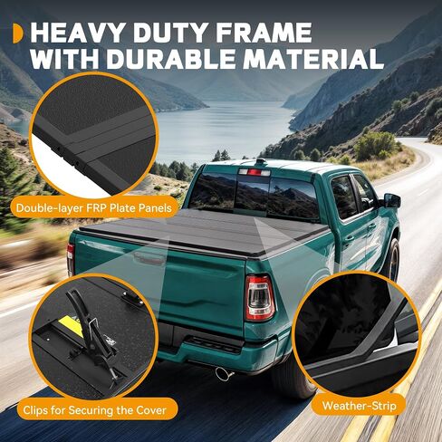 Soft Tri-Fold Truck Bed Tonneau Cover Fit for Dodge Ram 1500 2009-2025 (Incl. Classic & New) 5.7 ft Bed Without Rambox in Saudi Arabia