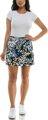 Zac & Rachel Women's New Millennium Pull-On Skort, Black/White in Kuwait