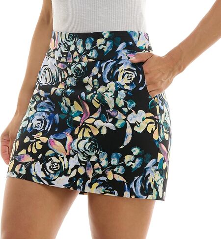 Zac & Rachel Women's New Millennium Pull-On Skort, Black/White in Kuwait