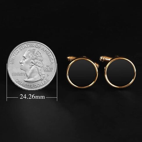 Cufflinks For Men, 316L Stainless Steel Tuxedo Shirt Cuff Links Shirt Accessories Unique Business Groom Wedding Black Silver Gold Jewelry for Son, Father, Husband, Boyfriend in Kuwait