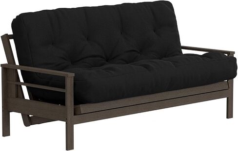 منتجات Royal Sleep By The Futon Factory 6 Inch Memory Foam Futon Mattress - غطاء أسود صلب - الحجم الكامل - الرغاوي المعتمدة in Saudi Arabia