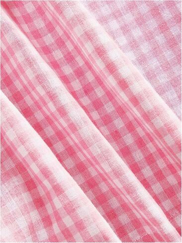 Soly Hux Women's Summer Summer Outfits Plaid Printless Side Tie Bront Tank Top Stest Sterts Peach Haction in Kuwait
