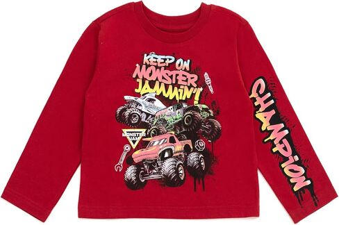 مجموعة Monster Jam T-Shirt و Fleece Jogger Pants مجموعة ليد ليد ليد كيد جرافور ديجر إل تورو لوكو ميغالودون in Saudi Arabia