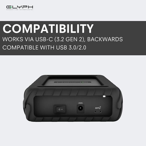 Glyph BlackBox Pro External Hard Drive 7200 RPM, USB-C (3.1,Gen2) (12TB) in Saudi Arabia
