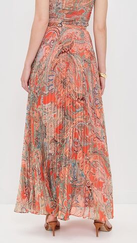 L'AGENCE Women's Torin Pleated Maxi Skirt in Saudi Arabia