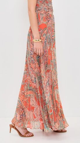 L'AGENCE Women's Torin Pleated Maxi Skirt in Saudi Arabia