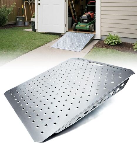 سقيفة شاقة منحدر لركوب الخيل ، سلالم لذعان المرآب عتبة المدخل العشب جرار جرار الثلج كراسي الكراسي العربة الحديقة ، 1500 رطل التحميل مضاد للانزلاق لوحة منحدر-2 pcs in Kuwait