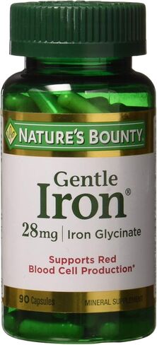 Nature's Bounty Gentle Iron 28 mg 90 Capsules in Saudi Arabia