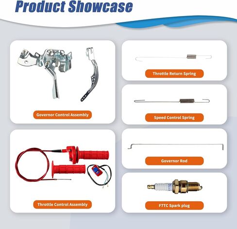 Throttle Linkage and 7/8'' Mini Bike Throttle Assembly for Predator 212 196cc Coleman BT200X CT200U CT200U-EX B200R Baja Warrior Massimo MB200 Axis M200 Minibike GX200 GX160 Engine Parts in Saudi Arabia