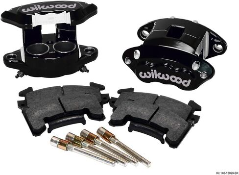 Wilwood 140-12099-BK D154 Front Pariper Kit-Black 1.62 / 1.62 "Piston ، 1.04" Rotor in Saudi Arabia