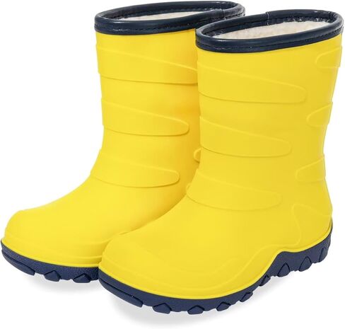 Kids Winter Rain Boots, Insulated Warm Snow Boots, Children Waterproof Mud Boots for Boys and Girls, Toddler/Little Kid/Big Kid in Kuwait