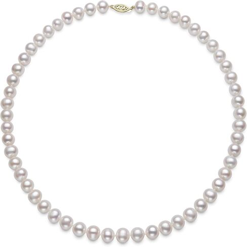 Belacqua 14K Gold Freshwater Pearl 18" Necklace Bracelet Stud Earrings Set for Women | Jewelry for Her | Gift Box Included in Saudi Arabia