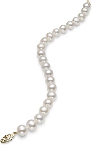 Belacqua 14K Gold Freshwater Pearl 18" Necklace Bracelet Stud Earrings Set for Women | Jewelry for Her | Gift Box Included in Saudi Arabia