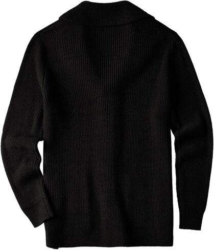 Men's Shawl Collar Cardigan Sweater Button Slim fit Wired Knitted Merino Wool Sweater in Kuwait