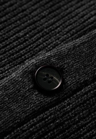 Men's Shawl Collar Cardigan Sweater Button Slim fit Wired Knitted Merino Wool Sweater in Kuwait