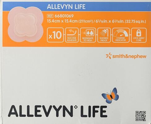 Smith+Nephew ALLEVYN Life Wound Dressing, 4"in X 4"in Box of 10 in Saudi Arabia