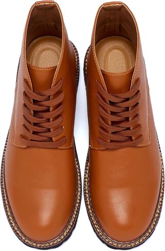 Men Leather Boots Plus Size High Top Oxford Dress Boots Leather Chukka Ankle Boot Business Shoes for Men in Saudi Arabia