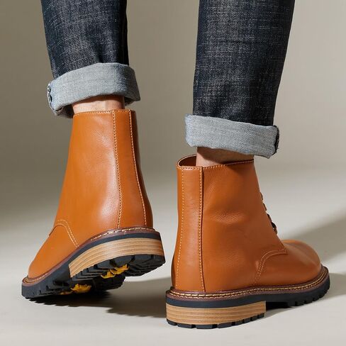 Men Leather Boots Plus Size High Top Oxford Dress Boots Leather Chukka Ankle Boot Business Shoes for Men in Saudi Arabia
