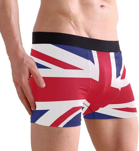 Use4 Union Jack British Flag Men's Underwear Regular Leg Boxer Brief in Saudi Arabia