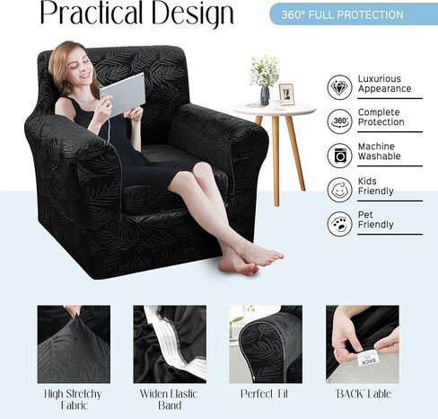 3 قطع أغطية Loveseat Loveseat ل 2 وسادة الأريكة أريكة أريكة أريكة قابلة للغسل غطاء الأريكة الكلب الأثاث الأثاث الأثاث للأرائك (العاج ، يحب) in Saudi Arabia