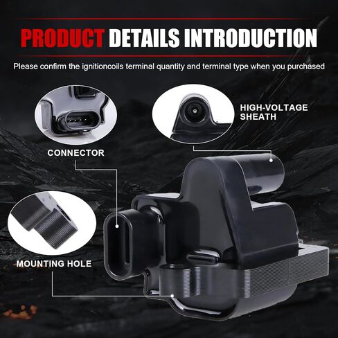 Square Ignition Coil Pack Compatible with Chevrolet GMC Cadillac Camaro Corvette Express Impala CTS Rainier Avalanche Silverado Suburban Savana V8 Replacement for UF413 12611424 12570616 Set of 8 in Kuwait
