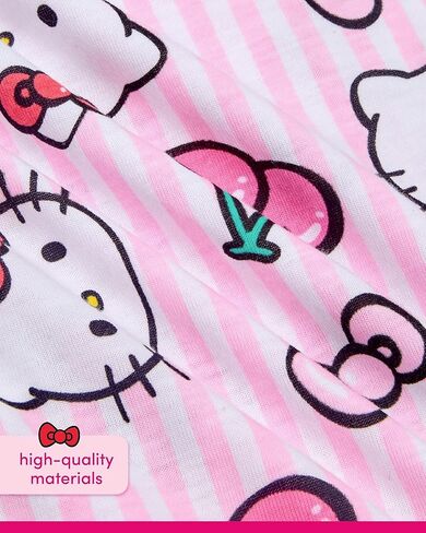 Hello Kitty Girls' T-Shirt - Short Sleeve Hello Kitty Graphic T Shirts for Girls (4-12), Size 8-10, Pink Hello Kitty Apples in Kuwait