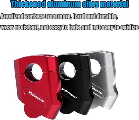 FOR VSTROM 650 1000 1050 1050XT/250 DL250 DL650 DL1000 22mm 28mm Motorcycle Handlebar Raiser Handlebar Clamp Lifter Off-road Motorcycle Height Clamp Accessories (28 black) in Saudi Arabia