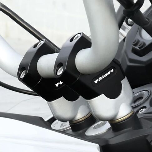 FOR VSTROM 650 1000 1050 1050XT/250 DL250 DL650 DL1000 22mm 28mm Motorcycle Handlebar Raiser Handlebar Clamp Lifter Off-road Motorcycle Height Clamp Accessories (28 black) in Saudi Arabia
