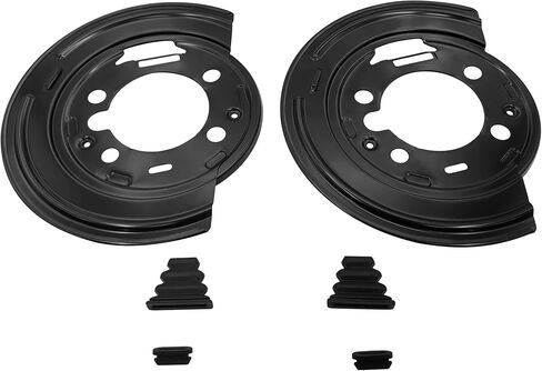 2PCS 924-493 دروع غبار الفرامل الخلفية لعام 2007 Chevy Avalanche لعام 2006 Avalanche 1500/2500 لـ Chevy Express Silverado Suburban لـ GM Savana Sierra Yukon XL لـ 03-09 Hummer H2 in Kuwait